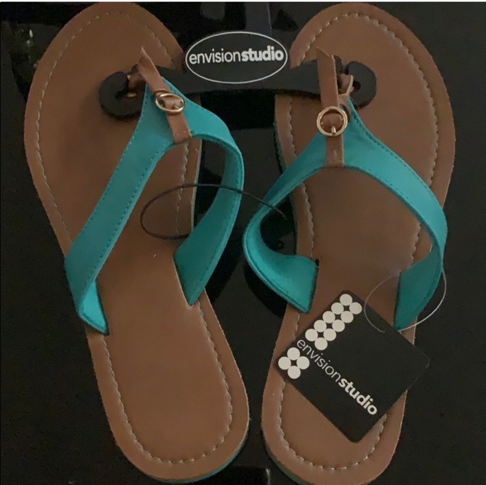 Turquoise Flip Flops